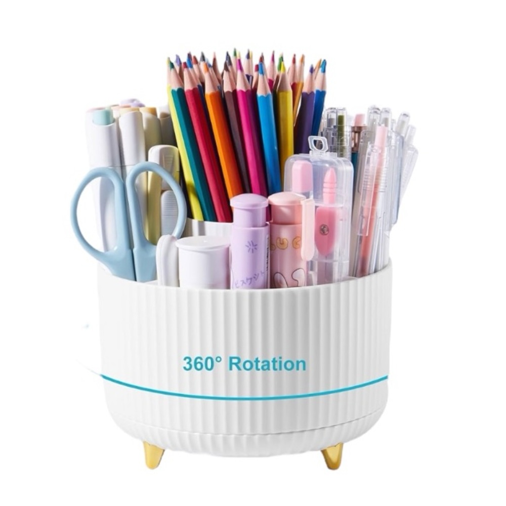 ✨BNWT - Desk Multi-Purpose Holder - 5 Slot - Rotating Organizer - White✨